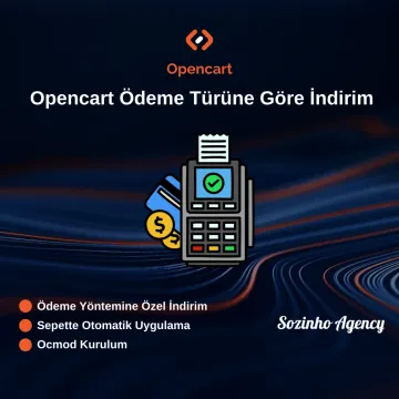 Opencart Ödeme Türüne Göre İndirim Modülü Opencart Ödeme Türüne Göre İndirim Modülü