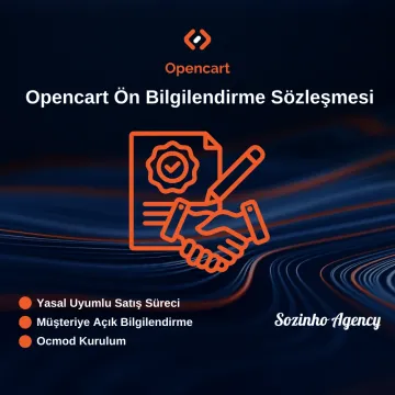 Opencart Ön Bilgilendirme Sözleşmesi Modülü Opencart Ön Bilgilendirme Sözleşmesi Modülü