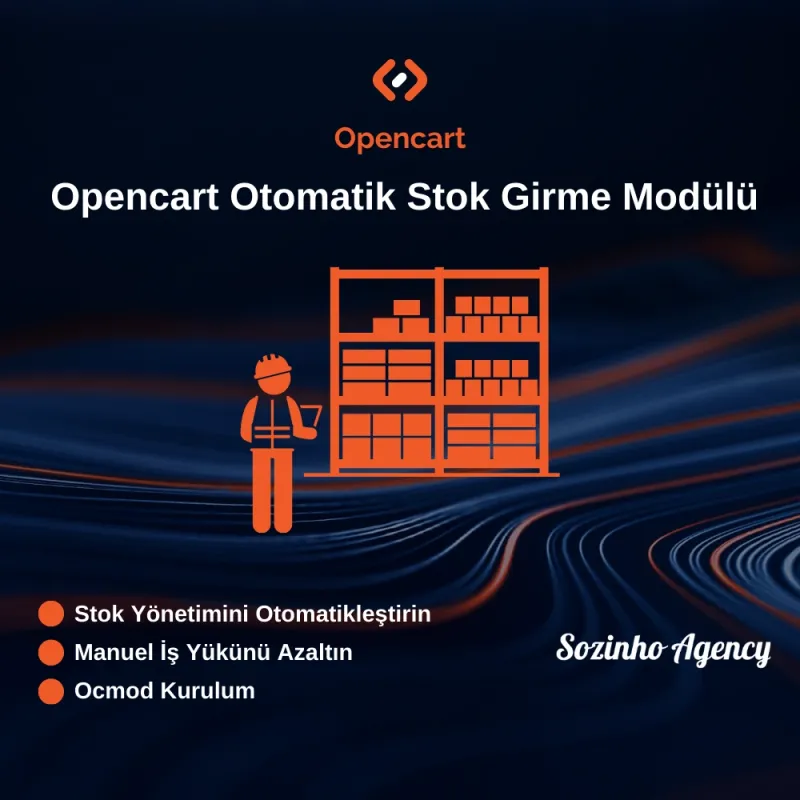 Opencart Otomatik Stok Girme Modülü