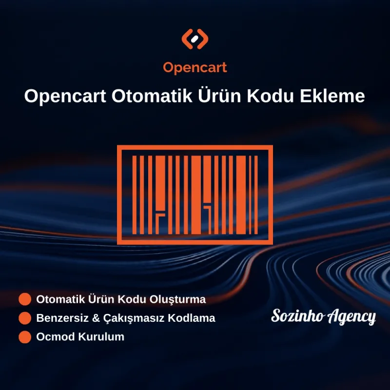 Opencart Otomatik Ürün Kodu Ekleme Modülü