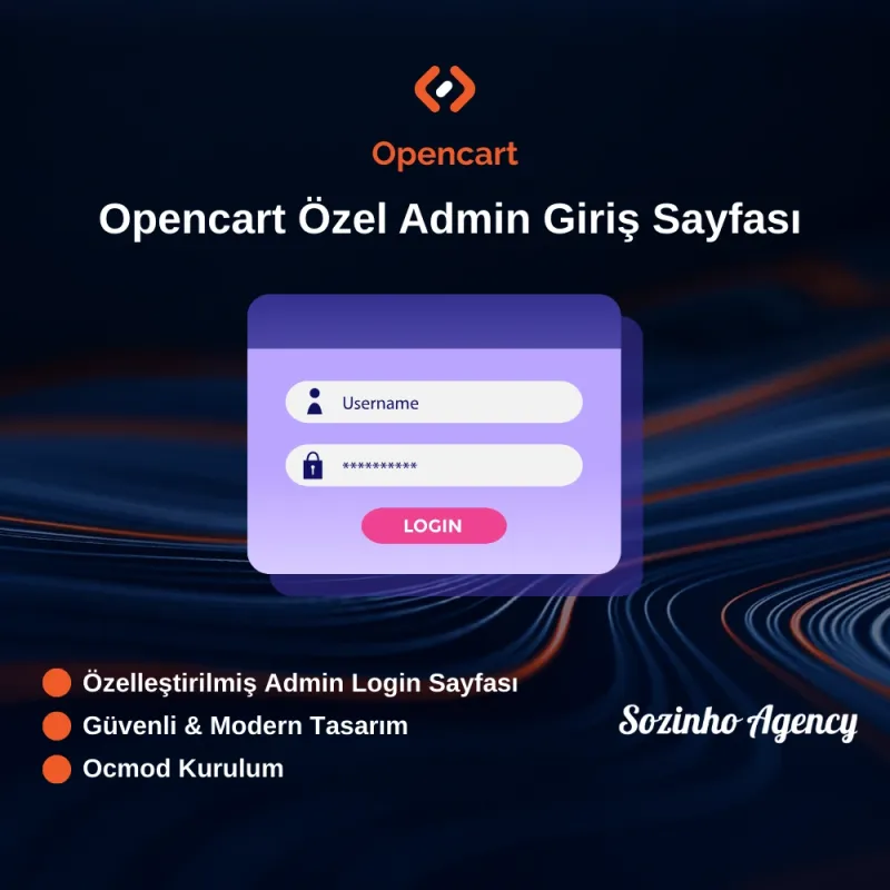 Opencart Özel Admin Giriş Sayfası