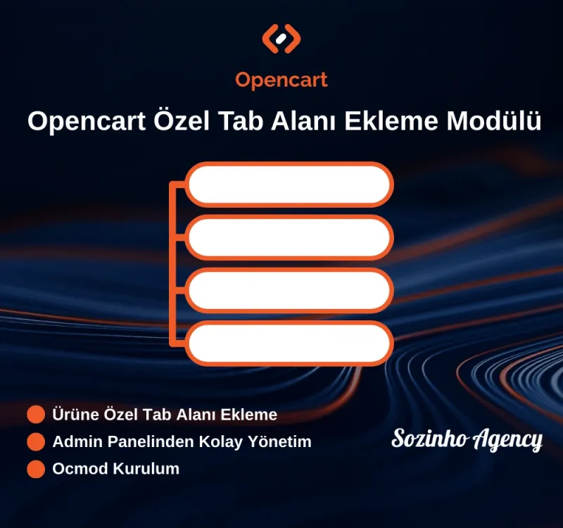 Opencart Özel Tab Alanı Ekleme Modülü