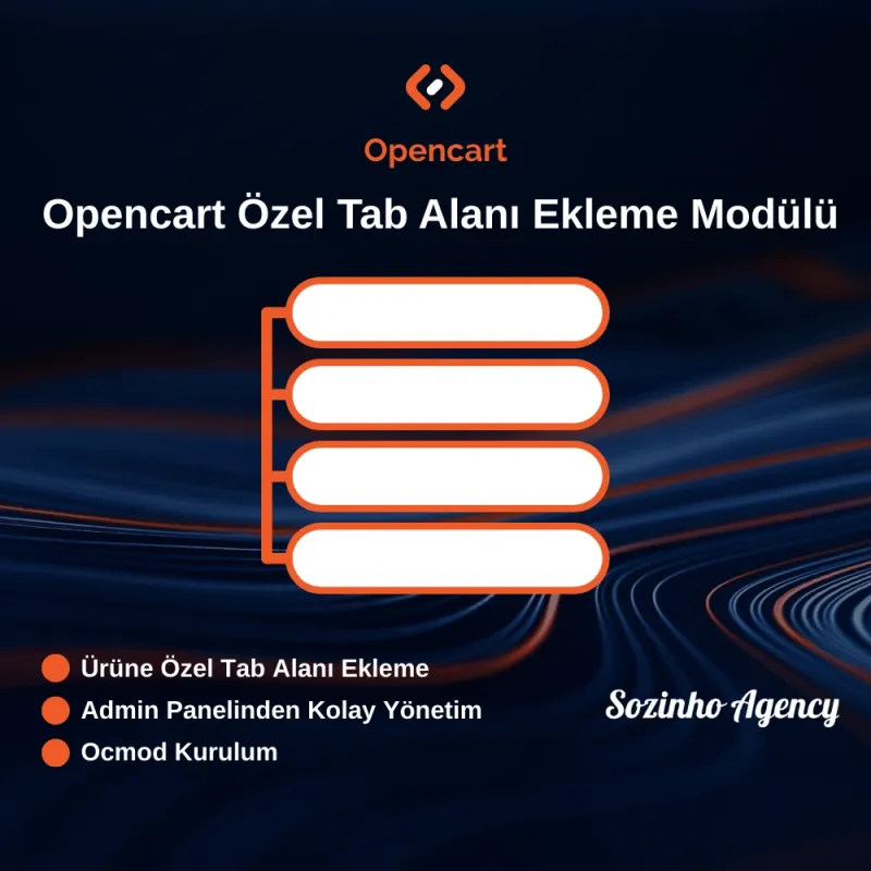 Opencart Özel Tab Alanı Ekleme Modülü