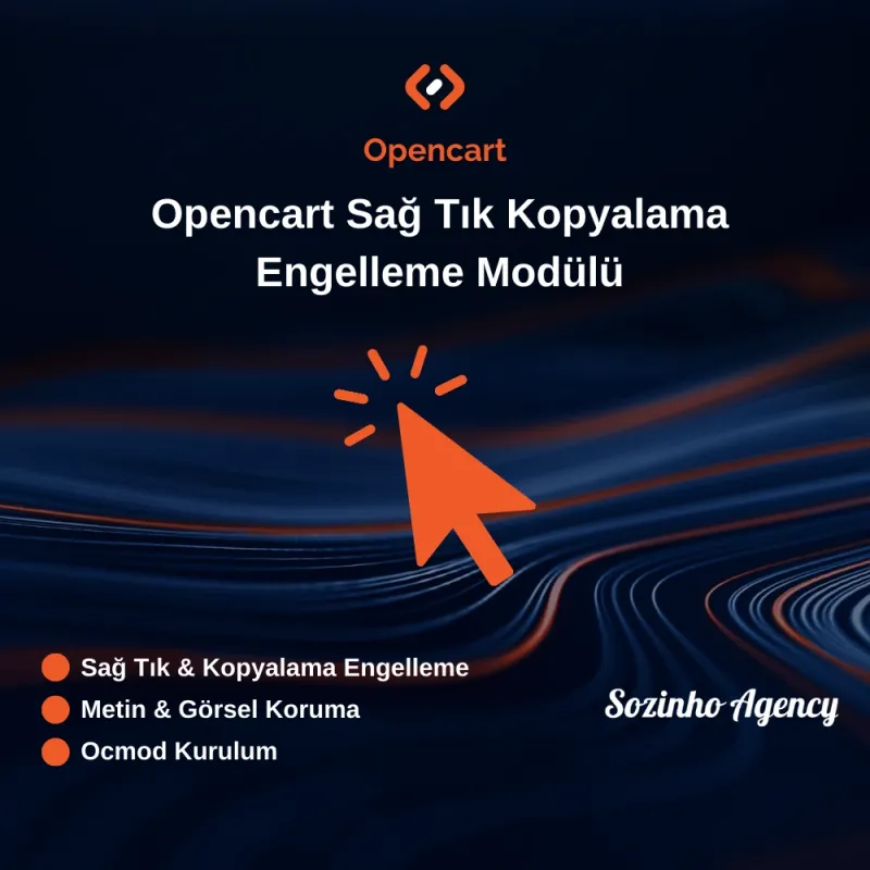 Opencart Sağ Tık Kopyalama Engelleme Modülü