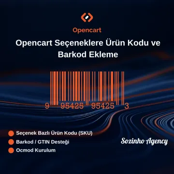 Opencart Seçeneklere Ürün Kodu ve Barkod Ekleme