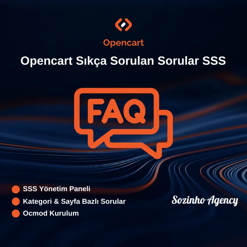 Opencart Sıkça Sorulan Sorular SSS Modülü