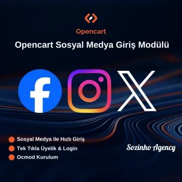Opencart Sosyal Medya Giriş Modülü