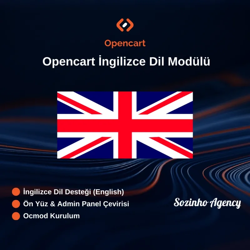 Opencart İngilizce Dil Modülü