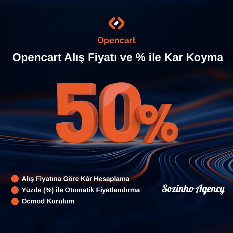 Opencart Alış Fiyatı ve % ile Kar Koyma Modülü