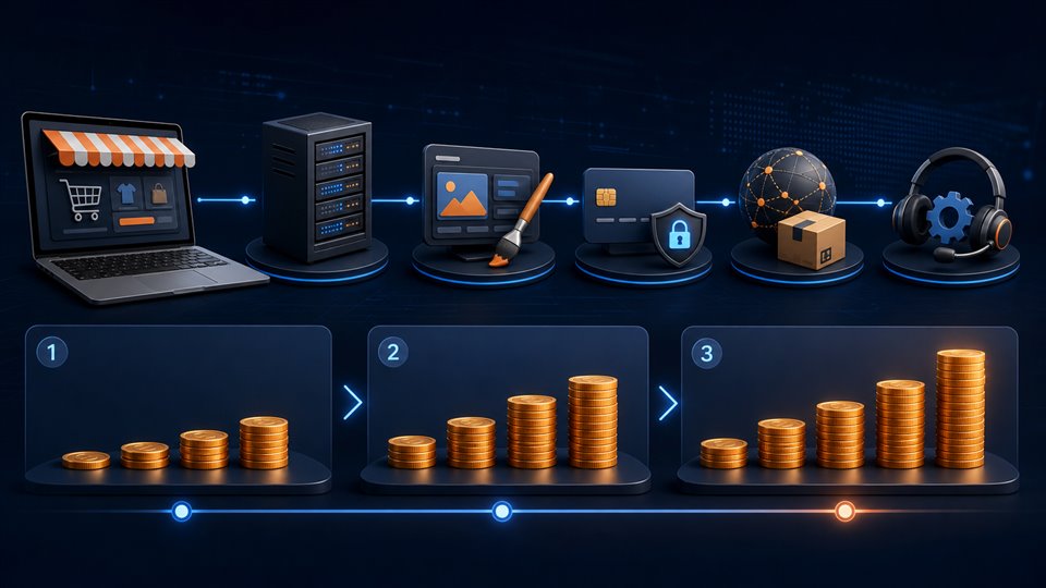 E-ticaret paketinin üç yıllık toplam sahip olma maliyeti