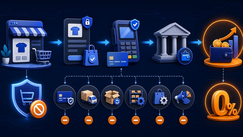 OpenCart komisyonsuz e-ticaret sitesinde ödeme ve operasyon maliyet akışı