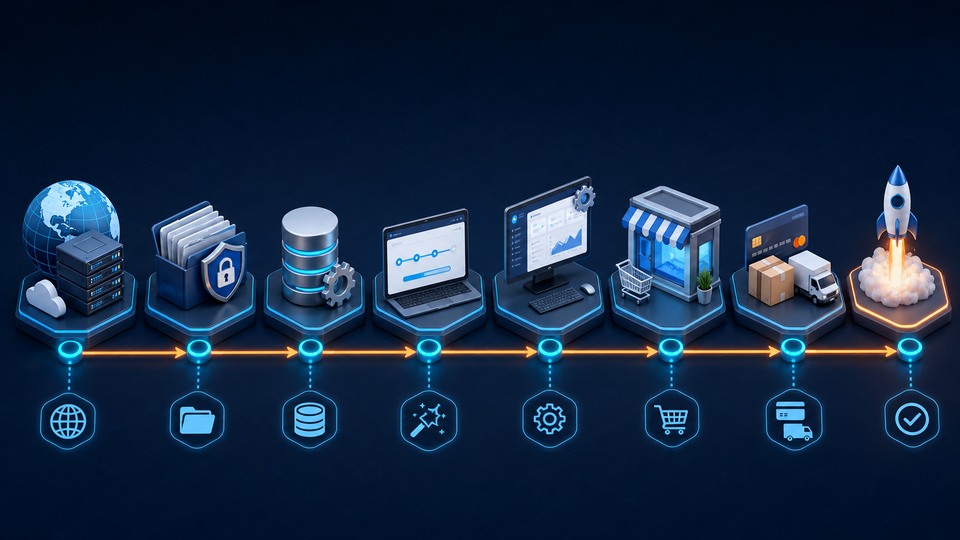 OpenCart kurulumunun hosting, dosya, veri tabanı, yönetim paneli ve mağaza açılış adımları